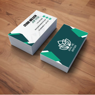 Minimalist Sage Green and White Business Card