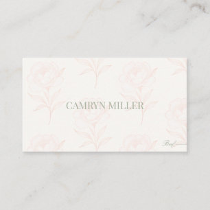 Minimalist Sage Green Botanical Floral Wedding Place Card