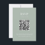 Minimalist Sage Green Modern Wedding RSVP Card<br><div class="desc">Modern wedding rsvp cards with minimalist typography design in sage green colour.</div>