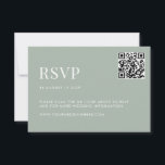 Minimalist Sage Green Modern Wedding RSVP Card<br><div class="desc">Modern wedding rsvp cards with minimalist typography design in sage green colour.</div>