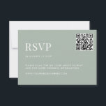 Minimalist Sage Green Modern Wedding RSVP Card<br><div class="desc">Modern wedding rsvp cards with minimalist typography design in sage green colour.</div>
