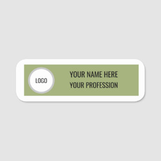 Minimalist Sage Green Name Badge Classic Name Tag