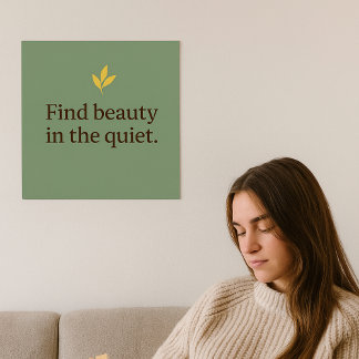 Minimalist Sage Green Poster for Calm Spaces