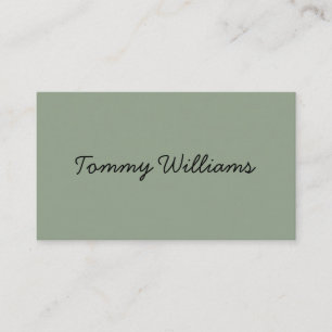 Minimalist Sage Green Professional Simple Business Card