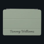 Minimalist Sage Green Professional Simple iPad Mini Cover<br><div class="desc">These simple,  minimalist can be personalised to include a name or any text of your choice. If you don't want any text and would prefer just a blank,  then you can simply delete the text.</div>