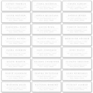 Minimalist sage green wedding guest address label