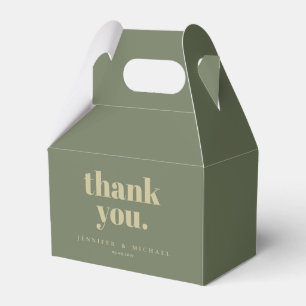 Minimalist Sage Signature Thank you Favour Box