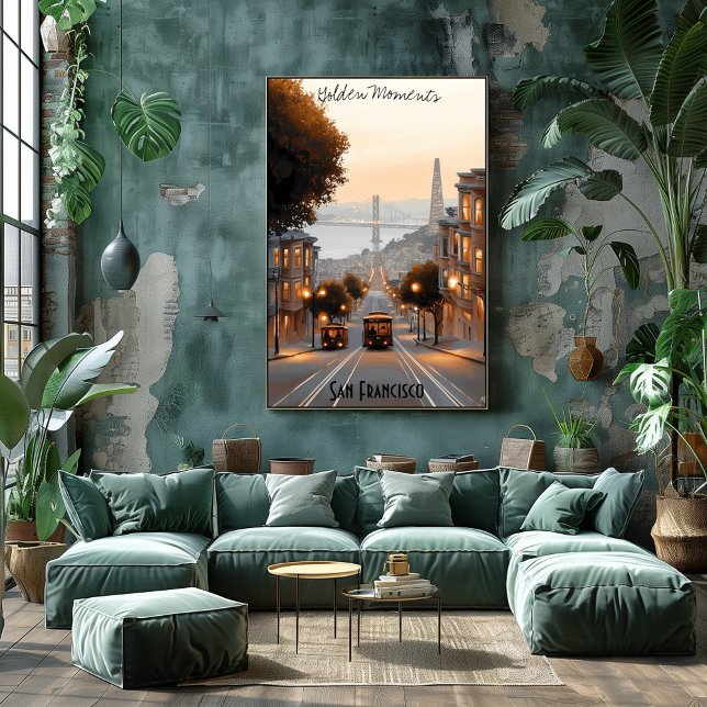 Minimalist San Francisco Skyline California Art Poster (Creator Uploaded)