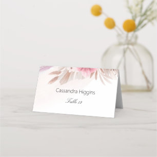 Minimalist Sand Aesthetic Guest Escort Name Card