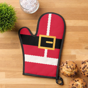 Minimalist Santa Christmas Oven Mitt