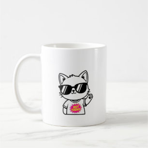Minimalist Sassy Cat with Sunglasses NOT TODAY Mug