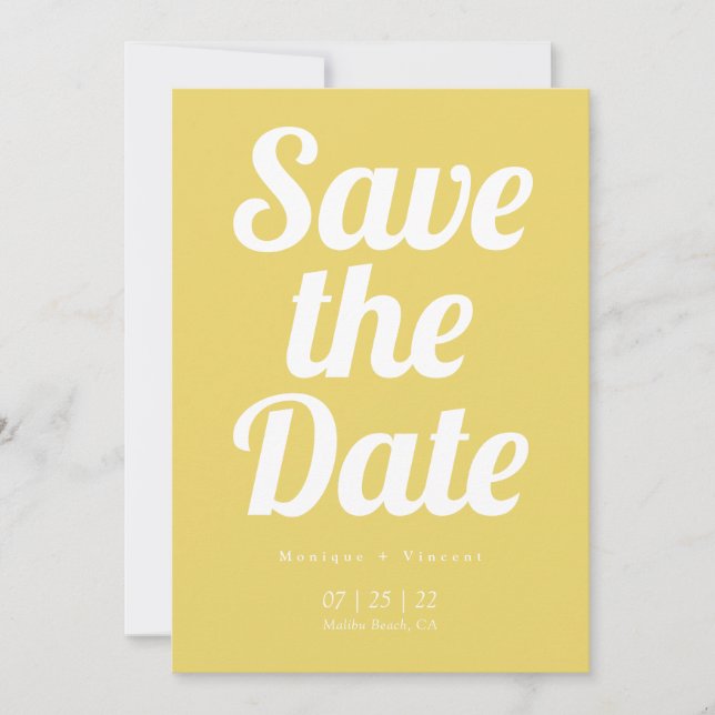 Minimalist Save the Date (Front)