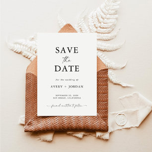 Minimalist Save the Date, Boho Save the Date Invitation