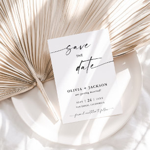 Minimalist Save the Date, Boho Save the Date Invitation