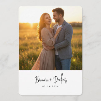 Minimalist Save The Date Card