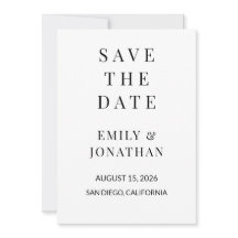 Minimalist Save the Date Card – Elegant Custom 5x7