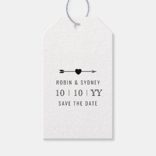Minimalist   Save The Date   Gift Tag   White