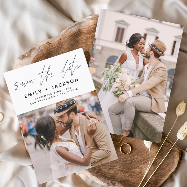 Minimalist Save the Date Handwritten Photo (Creator Uploaded)