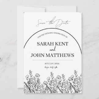 Minimalist Save the Date Invitation