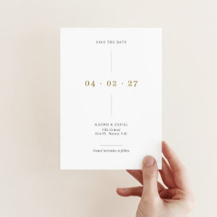 Minimalist Save the Date Invitation