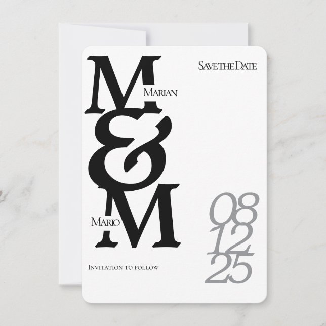 Minimalist Save the Date Invitation (Front)