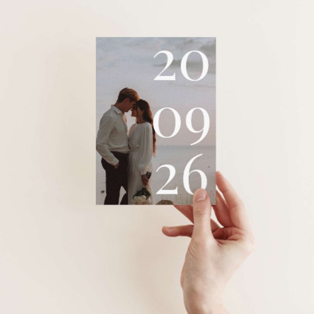 Minimalist Save the Date Invitation with Photo (Creator Uploaded)
