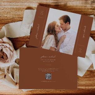 Minimalist Save The Date Photo Announcement Card