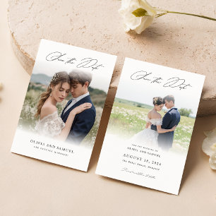 Minimalist Save the Date, Photo Boho Save the Date Invitation