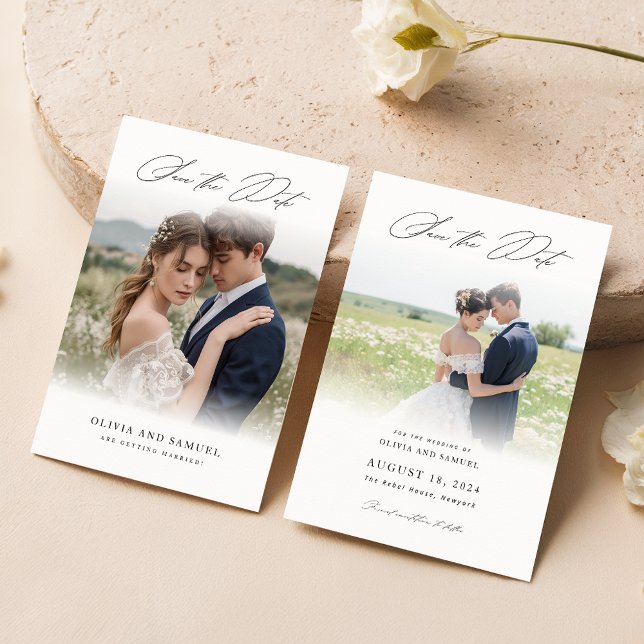 Minimalist Save the Date, Photo Boho Save the Date Invitation (Creator Uploaded)