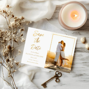 Minimalist Save the Date Photo Elegant Wedding