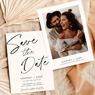 Minimalist Save the Date, Photo Save the Date Card