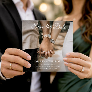 Minimalist Save the Date Photo Wedding Announcement