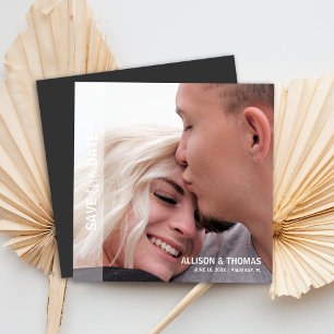 Minimalist Save The Date Photo Wedding Magnetic Invitation