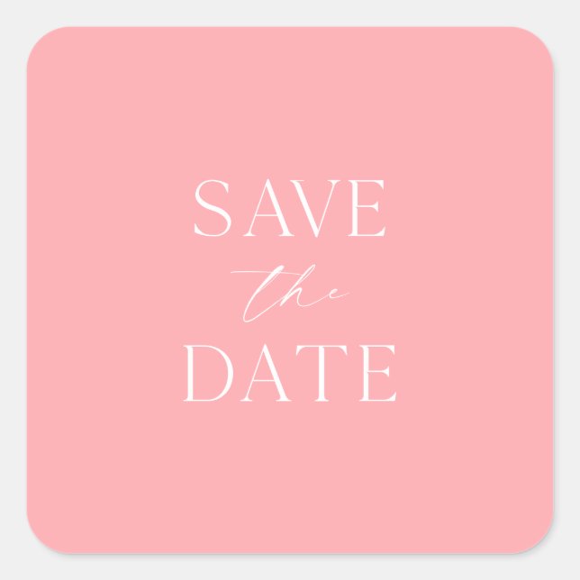 Minimalist Save the Date Sticker  (Front)