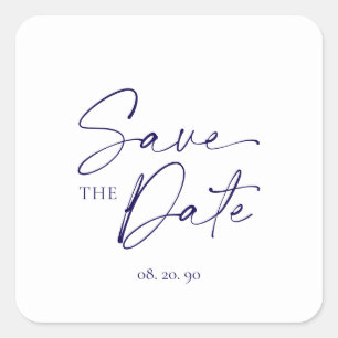 Minimalist Save the Date Sticker 