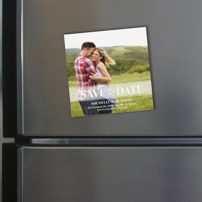 Minimalist Save the Date Vellum Photo | Magnetic (Creator Uploaded)