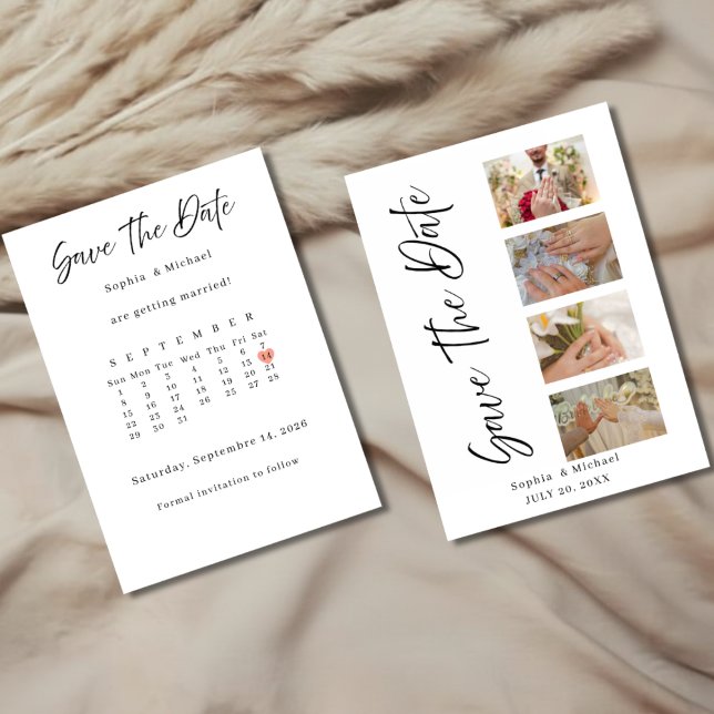  Minimalist Save The Date Wedding Card With photos (Creator Uploaded)