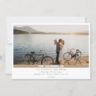 Minimalist Save the date/wedding photo elegant Invitation