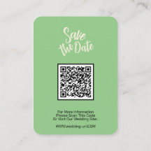 Minimalist save the date Wedding Website QR Code