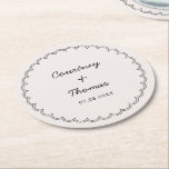 Minimalist Scalloped border Drinking Coasters<br><div class="desc">Designed to coordinate with our Scalloped Border Collection, this cute coaster features a classic design with a unique twist - the scalloped border is one of a kind, and will surely add a slight retro feel to this coaster. If you want to catch your guest's attention with this unique design,...</div>