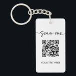 Minimalist Scan Me QR Code Logo Business Card Key Ring<br><div class="desc">This is a Modern Elegant Minimalist Scan Me QR Code Your Logo Business Sign!</div>