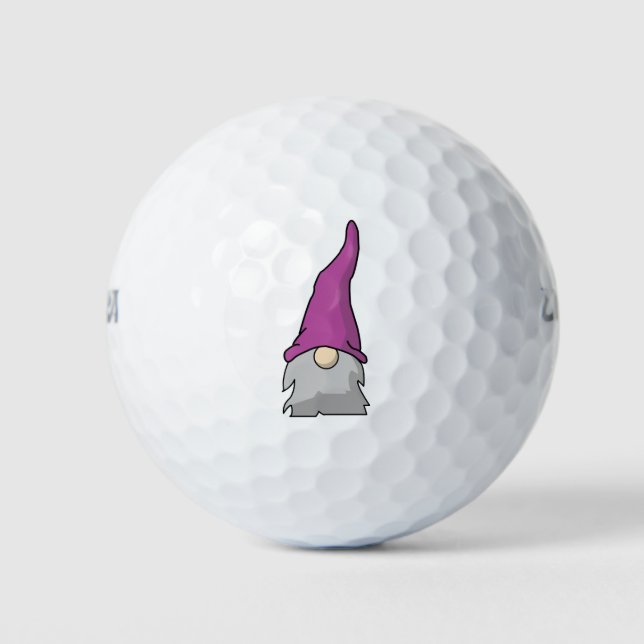 Minimalist Scandinavian Gnome Golf Balls (Front)