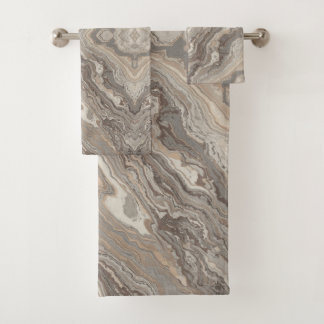 minimalist scandinavian granite brown grey marble bath towel set