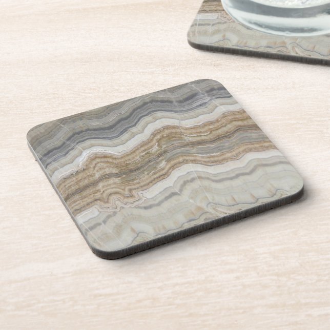 minimalist scandinavian granite brown grey marble coaster (Left Side)