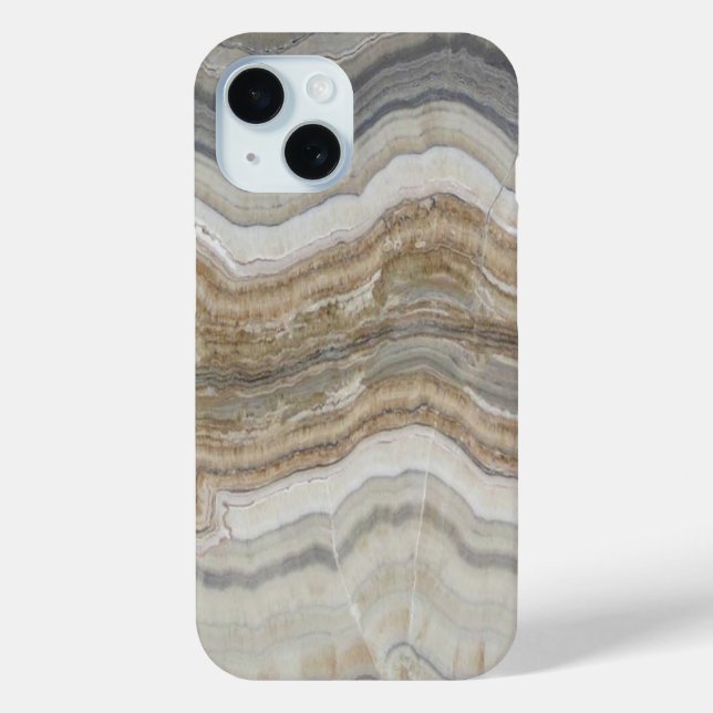 minimalist scandinavian white brown grey marble Case-Mate iPhone case (Back)