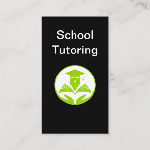 Minimalist School Tutoring Business Cards