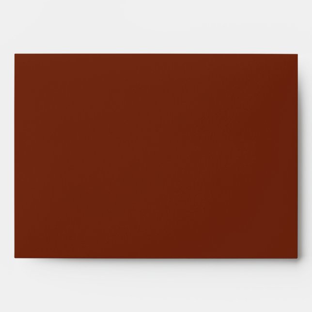 Minimalist Script Amber Rust Red Envelope (Front)