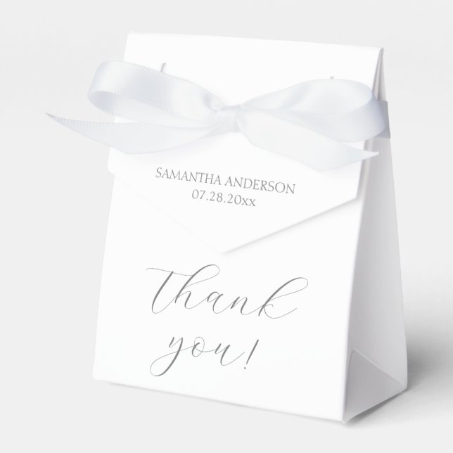 Minimalist Script Baby Shower Thank You Favour Box (Front Side)