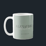 Minimalist Script Boho Sage Green Custom Business Coffee Mug<br><div class="desc">Start your day with this sleek and minimalist coffee mug featuring an elegant script in a soft sage green. Perfect for business branding or a stylish office accessory, this boho-inspired design brings a modern, earthy touch to your workspace. Ideal for small businesses, corporate giveaways, or anyone who loves a clean,...</div>