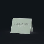 Minimalist Script Boho Sage Green Custom Business Thank You Card<br><div class="desc">Show your appreciation with this elegant folded thank you card featuring a minimalist script in a soft sage green. Perfect for business branding, client appreciation, or corporate events, the boho-inspired design adds a modern, earthy touch. Ideal for small businesses looking to make a lasting impression with a simple yet stylish...</div>